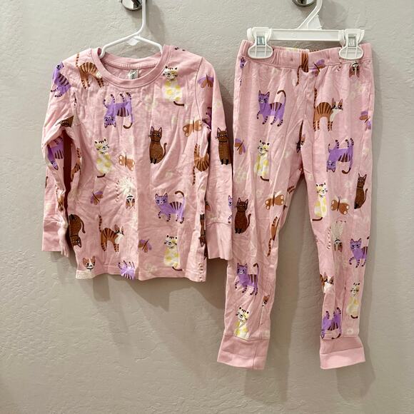 Lindex Pink Cats Pajamas - Picture 1 of 9